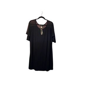 NWT cover me women’s black sheer accent, stretch, cover up S/2X